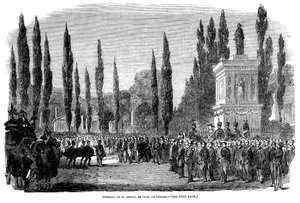 Beerdigung von François Arago, französischer Astronom, Physiker und Politiker, Paris, 5. Oktober 1853 von Unbekannt