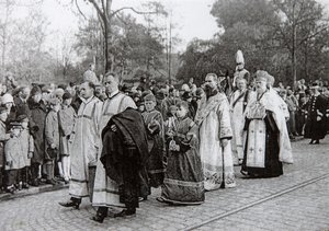 Beerdigung der Zarin Maria Fjodorowna von Russland, Roskilde, Dänemark, 19. Oktober 1928 von Unbekannt