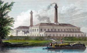 Gaswerke am Regents Canal, London, 1828