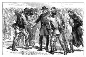 General Lee nimmt Abschied von seinen Soldaten, 1865 späte 19. Jahrhundert von Unbekannt