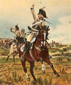 General Seydlitz gibt das Signal zum Vorrücken bei Rossbach, 5. November 1757 von Unbekannt