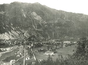 Gesamtansicht der Stadt Interlaken, Schweiz