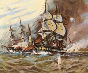 Deutscher Batterieangriff vom Strand bei Eckernförde, 5. April 1849, 1936 von Unbekannt