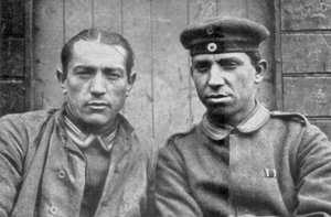 Deutsche Gefangene von kanadischen Truppen genommen, Vimy, Frankreich, Erster Weltkrieg, 1917 von Unbekannt