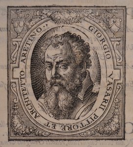 Giorgio Vasari. Aus: Giorgio Vasari, Die Leben der ausgezeichnetsten italienischen Maler, Bildhauer und Architekten, 1568 von Unbekannt