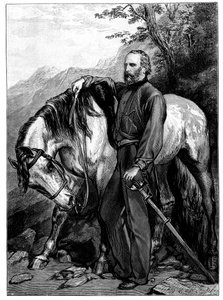 Giuseppe Garibaldi, italienischer Patriot und Soldat des Risorgimento von Unbekannt