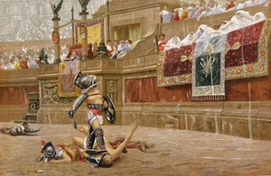 Gladiatoren in der römischen Arena von Unbekannt