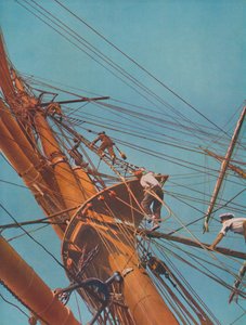 Aufstieg an Bord der Archibald Russell, Rahsegler unter finnischer Flagge, 1937 von Unbekannt