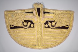 Mit Goldfaden besticktes Kleidungsstück für eine Frau, späte 1800er Jahre von Unbekannt