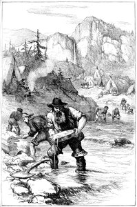 Goldwäsche in Kalifornien, ca. 1840er, ca. 1880