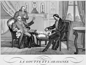 Gicht und die Spinne, um 1835 von Unbekannt