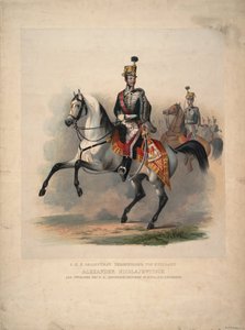 Großfürst Alexander Nikolajewitsch als Oberst des österreichischen 4. Husarenregiments, 1845 von Unbekannt