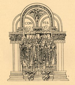 Gregor der Große, St. Benedikt und St. Cuthbert, 1908 von Unbekannt