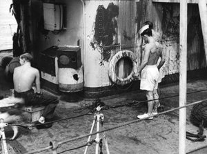 HMS Amethyst, nach der Aktion am Jangtse-Fluss, 20. April 1949