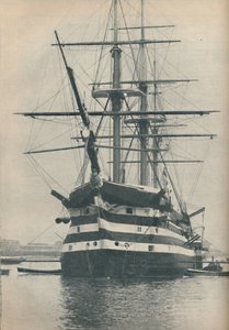 HMS Victory bevor sie 1922 ins Trockendock verlegt wurde, 1936