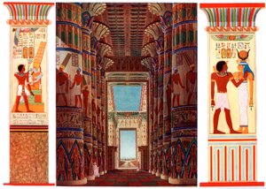 Säulenhalle im Großen Tempel von Karnak, Ägypten, 1933-1934