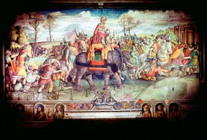 Hannibal und seine Armee überqueren die Alpen, 218 v. Chr.