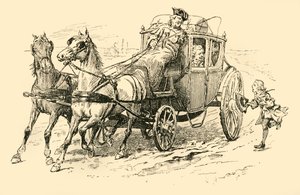 Er rief dem Kutscher zu, anzuhalten, 1907