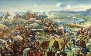 Cronje abwehren - General French blockiert den Weg bei Koodoosrand Drift, 1901 von Unbekannt