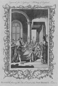 Heinrich II serviert das erste Gericht am Tisch seines Sohnes Heinrich von Unbekannt