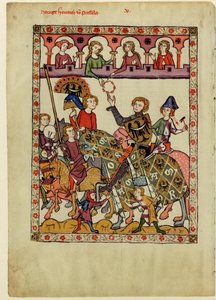 Heinrich IV. Probus, Herzog von Schlesien-Breslau aus dem Codex Manesse, zwischen 1305 und 1340 von Unbekannt