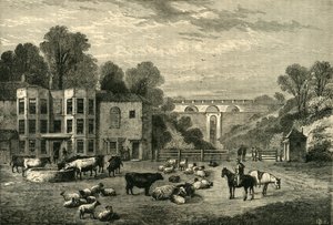 Highgate Archway Gate und Taverne in 1825, ca. 1876