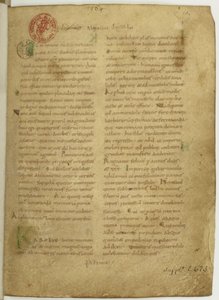 Historia Brittonum von Nennius. Erste Seite des Manuskripts, 11. Jahrhundert von Unbekannt