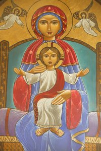 Heilige Jungfrau und Heiliger Johannes, Kame-Koptisches Kloster, Ägypten