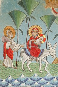 Heilige Jungfrau und Heiliger Johannes, Kame-Koptisches Kloster, Die Heilige Familie, Ägypten - Das Syrische Kloster