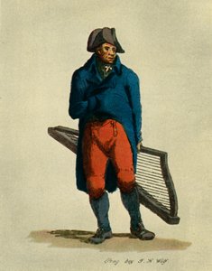 Hakenharfe und Drehorgel. Arten von Prager Musikern, 1948 von Unbekannt