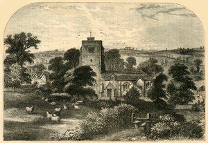 Hornsey Kirche im Jahr 1750, um 1876 von Unbekannt