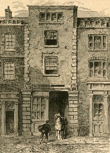 Haus, das angeblich von Dryden in Fetter Lane bewohnt wurde, 1897 von Unbekannt