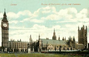 Häuser des Parlaments Lords und Commons, spätes 19. - frühes 20. Jahrhundert