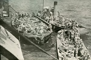 Wie die Verwundeten zu den Hospitalschiffen gebracht wurden, 1919 von Unbekannt