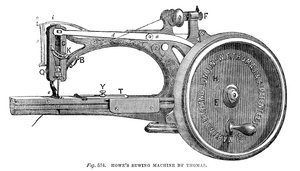 Howes Nähmaschine, von Thomas, 1866