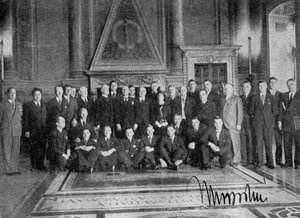 Il Duce posiert, FA-Tour, Palazzo di Venezia, Rom, Italien