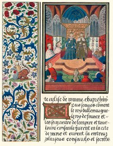 Illuminierte Seite mit Umrandung