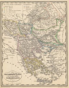 Illustration aus dem Buch Atlas over alle Jordens Dele von unbekanntem Autor und veröffentlicht von Chr. Steen & Søn (Kjøbenhavn, 1857)