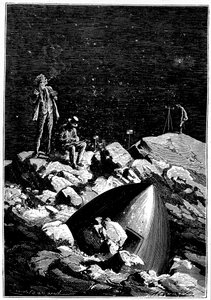 Illustration aus De la Terre à la Lune von Jules Verne, 1865 von Unbekannt