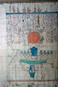Bild des ägyptischen Schöpfungsmythos aus dem Papyrus von Anhai