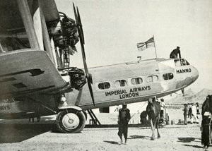 Imperial Airways Handley-Page HP 42 Doppeldecker Hanno, Gwadar, Belutschistan, ca. 1931-ca. 1940 1946 von Unbekannt