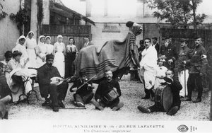 Improvisiertes Kamel, Hilfskrankenhaus, Rue Lafayette, Paris, Frankreich, Erster Weltkrieg, 1914-1918