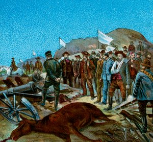 Im Lager von Cronje nach der Kapitulation, 1900 von Unbekannt