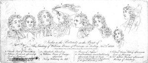 Index zu...der Landung von Wilhelm Prinz von Oranien in Torbay, 5. November 1688, 1830er von Unbekannt