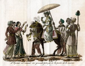 Indische Hochzeitsprozession, 19. Jahrhundert von Unbekannt