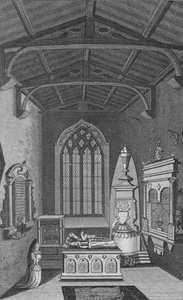 Innenansicht der Unionskapelle in der Kirche von Faringdon, 1796 von Unbekannt