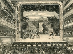 Innenraum des Covent Garden Theaters im Jahr 1804, 1881 von Unbekannt