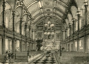 Innenraum der St. Andrews Kirche, um 1872 von Unbekannt