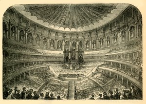 Innenraum der Albert Hall, ca. 1876 von Unbekannt
