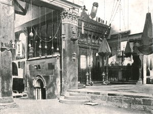 Innenraum der Geburtskirche, Bethlehem, Palästina, 1895 von Unbekannt